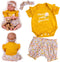 Aori Reborn Baby Dolls Clothes 20 inch Outfit 3 pcs Yellow Flower Set for 17-20 Inch Reborn Doll Newborn Girl...