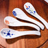 Japanese Ceramic Soup Spoons, 4 Pieces Porcelain Spoon for Noodle Ramen Oat...