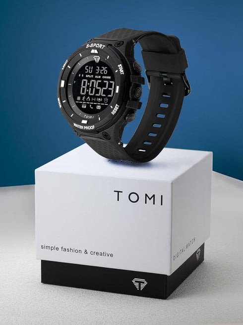 TOMI Mens Digital Watch - Sports Military Watches Waterproof Outdoor Chronograph Military Wrist Watches for Men with LED Back Ligh/Alarm/Date Gift...