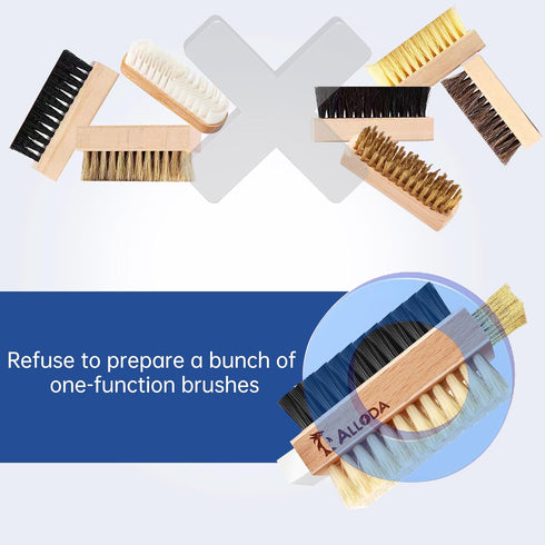 Cleaning Brushes, Shoe Brush for Multi Purpose, Soft Shoe Cleaner & Hard Sneaker Cleaner for Wet Clean, Brass Suede Shoe Cleaner & Eraser Suede Br...