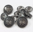 11 Piece Antiqued Black Silver Metal Blazer Button Set - Crown - for Blazer, Suits, Sport Coat, Uniform, Jacket (Black Silver)...
