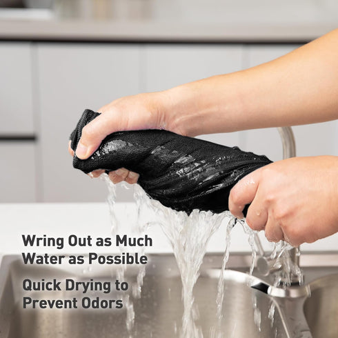 Black Microfiber Cleaning Cloth 13"x13", Ultra Soft Absorbent Microfiber Cleaning Rags for Housekeeping Cleaning Supplies, Lint Free Reusable Clea...