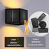 Solar Wall Lights Outdoor Up Down 3000K LED Lighting Waterproof with Adjustable Beam, Solar Wall Sconce Dusk to Dawn Lighting for Deck, Fence, Hou...