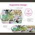 Pimpernel Succulents Large Handled Tray - 18.9" x 11.6" Melamine Serveware with Botanical Design - Dishwasher-Safe Decorative Breakfast & Coffee T...
