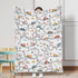 Cartoon Road Car Vehicles Baby Blanket for Boy Girl City Roadway Truck Boat Mountain Forest Rainbow Flannel Receiving Blanket Soft Swaddle Blanket...