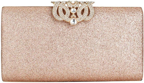 EROUGE Leather Sparkling Evening Clutch Purse Women Designer Handbag for Wedding Party...
