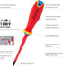 HAUTMEC 1000V VDE Insulated Screwdriver Set 6Piece Electrician Screwdriver Set with Forged S2 Shanks, Magnetic Tips, Tri-Material Cushion Grip, Pr...