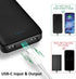 15000mAh Portable Charger, Power Bank Slim 5V 2.1A Dual USB and USB C Fast Input, External Power Bank for iPhone, Smartphones and More -Black......