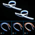 Flexible Car Led Light Strip, Dual Color 2 Pcs 24 Inches DRL LED Headlight Surface Strip Tube Light Daytime Running White & Amber Waterproof Switc...