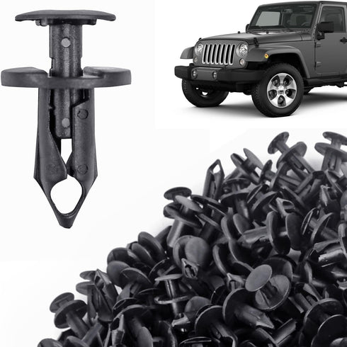 120 Pcs Fastener Rivets Replace 6503598 Compatible with 2007-2020 Jeep Wrangler JK JL & Unlimited Grill Grille Bumper Body Plastic Retainer Clips...