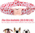 Valentine's Day Dog Collar for Medium Dog,White Red Pink Love Male Dog Collar with Safety Metal Buckle Adjustable Puppy Collars for Small Large Bo...