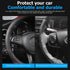 Leather Car Steering Wheel Cover, Anti-Slip Breathable for Men Women, Universal 15 Inch, Steering Wheel Cover Protector for Most Cars Trucks, Car ...
