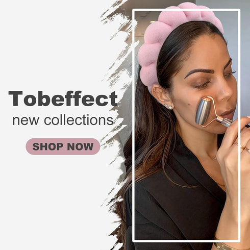 Tobeffect 2 Packs Spa Headbands for Washing Face, Facial Makeup Head Bands Puffy Terry Cloth Hair Bands Set Skincare Hair Accessories for Women Gi...