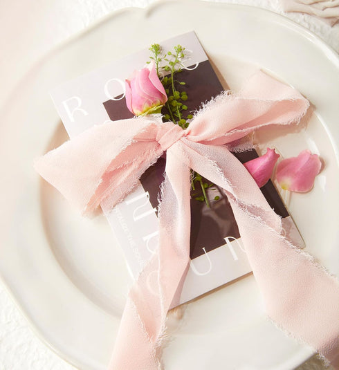 Pink Ribbon, 3 Rolls Blush Pink Mothers Day Ribbons, 1.5" x 7Yd Flower Ribbons Set for Flower Bouquet, Gift Wrapping, Wedding, Bouquet Wrap, DIY C...