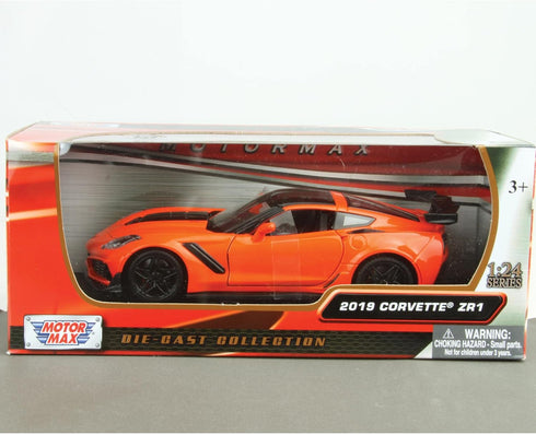 New DIECAST Toys CAR MOTORMAX 1:24 W/B - 2019 Chevrolet Corvette ZR1 (Orange) 79356OR...
