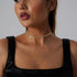 CAROVO Dainty Gold Chain Choker Necklace for Women 18K Gold Plated Minimalist Figaro Beaded Lace Satellite Coin Chain Necklace Delicate Choker Jew...