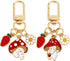 2Pcs Cute Keychains For Women, Kawaii Keychain Strawberry Flowers Keychain Keyring Charms for Women Girls, Key Ring Charm for Purse Backpack...