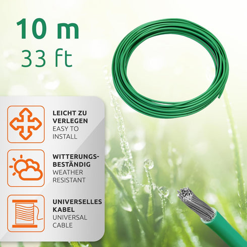ECENCE Wire Splice Kit, Wire Break Repair Kit for Robot Lawn Mower and Dog Fence Systems, 32,8ft boundary wire + 10x Connector + 25x ground nails...