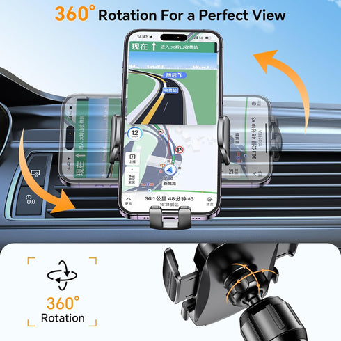 Car Phone Holder Mount?36mm Longer-Metal Hook Clip?Phone Holder for Car Vent Phone Mount?Hands Free?Car Phone mount for Car, Cell Phone Holder Car...