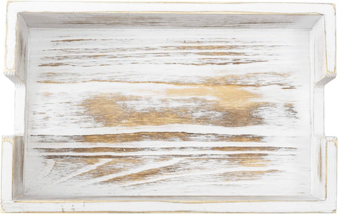 MyGift Shabby White Washed Solid Wood Bathroom Counter Guest Folded Paper Towel Holder, Sink Countertop Disposable Napkin Dispenser Vanity Toiletr...