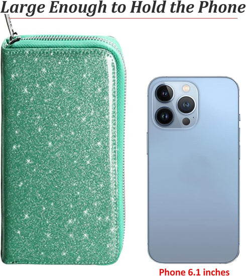 Easyoulife Womens Genuine Leather Credit Card Holder Wallet RFID Secure 36 Slots...