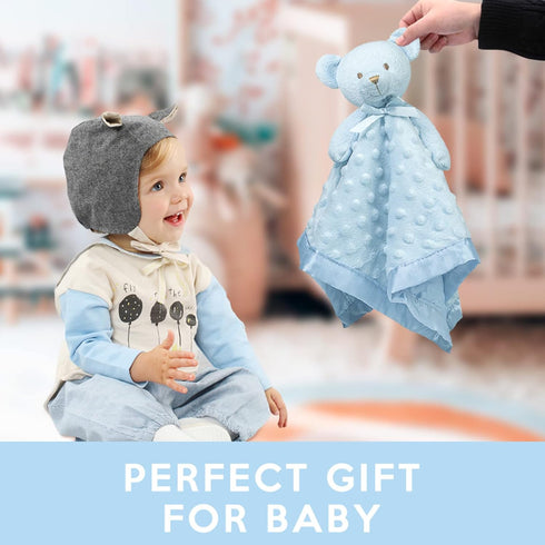 Pro Goleem Teddy Bear Lovey Baby Security Blanket for Boys and Girls Unisex Soft Lovie Baby Gifts for Newborn Toddler Snuggle Toy Stuffed Animal B...
