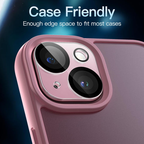 JETech Camera Lens Protector for iPhone 15 6.1-Inch and iPhone 15 Plus 6.7-Inch, 9H Tempered Glass, Anti-Scratch, Case Friendly, Does Not Affect N...