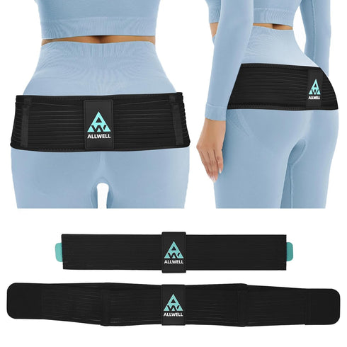 ALLWELL Sacroiliac Si Belt for Women and Men, Sciatica Ease, 3 IN 1 Back Brace for lower Back Support, Pelvis Lumbar Hip Pain Relief...