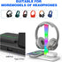 5 in 1 Headphone Stand with 15w Wireless Charger, Fast Wireless Charging Station Headset Holder for iPhone 15/14/13/12/11/XS/XR/X, Air Pods 3/2/Pr...