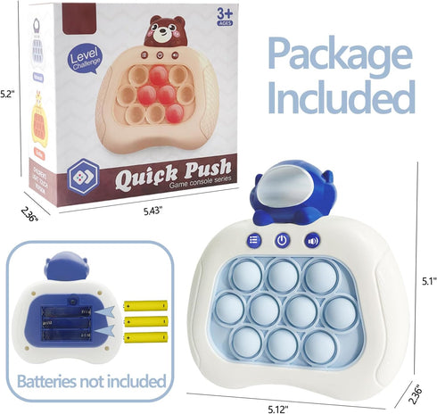 Pop Fidgets Game Toys,Handheld Speed Pushing Game Machine,Quick Push Game,Fidget Game Toy for 6 7 8 9 10 11 12 Boys Girls Teens Bear?Astronaut?...