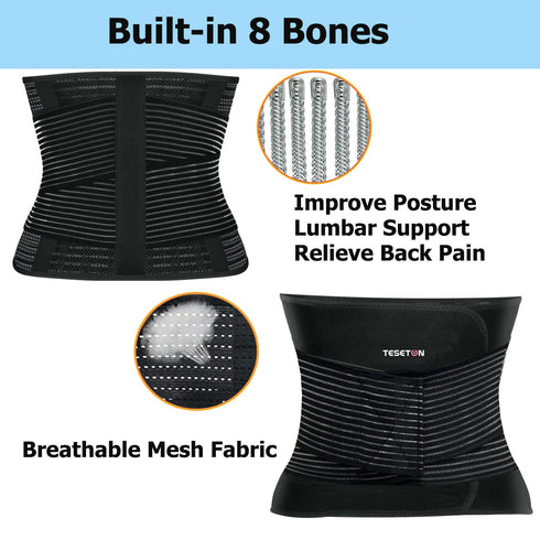 Back Brace for Women and Men, Back Support Belt for Lifting at Work, Back Stretcher for Lower back Pain Relief, Scoliosis, Sciatica,Herniated Disc...