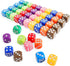 16MM Standard 6 Sided Dice Set, 50 Pieces Colorful Dice for Board Games, Classroom Math Bulk Game Dice, Make Entertainment More Exciting...