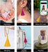 Tassels for Jewelry Making,3.55'' Multi-Color Handmade Imitation Silk Tassels with Hanging Loop for Bookmark Bracelets Earrings Acrylic Key Chain ...