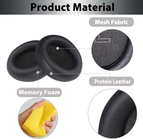 Adhiper Q30 Replacement Ear Pads for Anker Soundcore Life Q30 & Q35 Headphones, Soundcore by Anker Life Q35 Headphones Earpads with Soft Memory Fo...