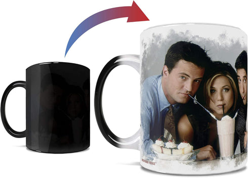 Morphing Mugs Friends the Television Show - The One with the Milkshakes - One 11 oz Color Changing Heat Sensitive Ceramic Mug – Image Revealed Whe...