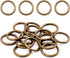 Swpeet 60Pcs Heavy Duty 3/4 Inch - 20mm Bronze Multi-Purpose Metal O Ring Metal Rings for Hardware Bags Ring Hand DIY Accessories Keychains Belts ...