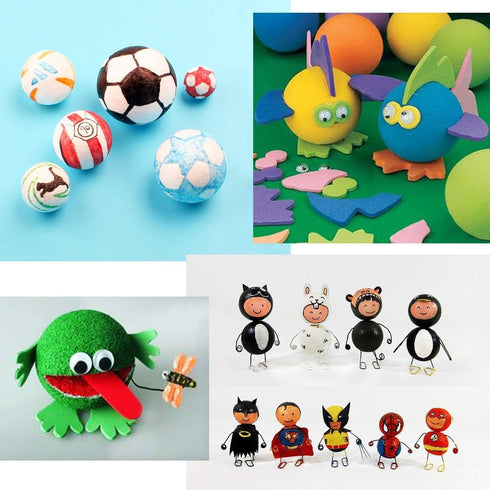 Crafare 15pc 3 Inch Craft Foam Balls Polystyrene Arts Decoration Balls for Holiday Christmas Household School Modeling Science Projects...