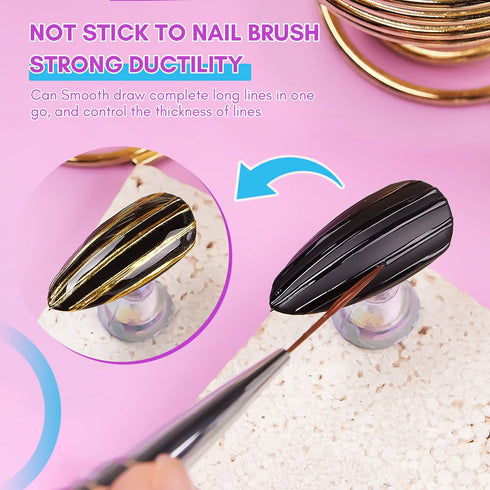 Makartt 3D Painting Gel Clear Nail Gel For Nails Art Chrome Nail Powder Micro 3D Sculpting Gel No Wipe UV Gel for Gel Nail Polish 3D Carving Drawi...