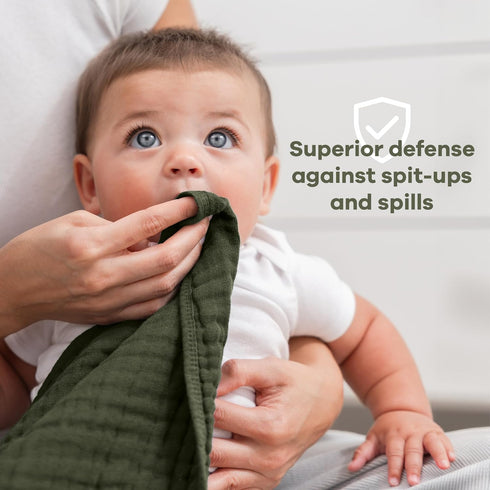 Comfy Cubs Muslin Burp Cloths Set Large 100% Cotton Hand Washcloths for Babies, Baby Essentials 6 Layers Extra Absorbent and Soft Boys & Girls Bab...