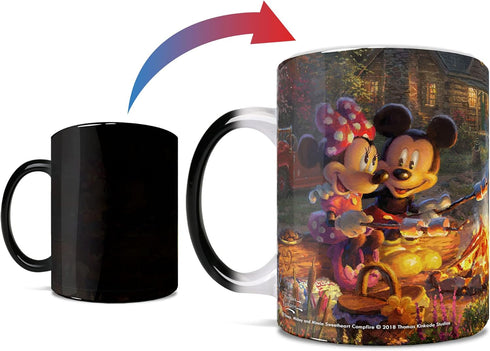 Morphing Mugs Disney – Mickey and Minnie Mouse - Campfire – Thomas Kinkade - One 11 oz Color Changing Heat Sensitive Ceramic Mug – Image Revealed ...