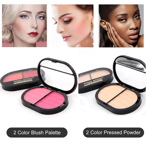 All in One Makeup Kit for Women - Full Professional Kit With Pressed Powder, Blush, Eyeliner, Eyeshadow, Mascara, Lip Gloss and Lipstick (Pink)...