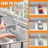 Kitchen Sink Splash Guard, 5°Slope 17.7in Faucet Mat Splash Catcher, Handle Drip Catcher Tray, Multipurpose for Kitchen Dish Drying Mats Sponge Ho...