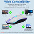 Wireless Mouse, Backlit LED Portable Slim Computer Mouse for Laptop, PC, Computer, MacBook, iPad, Chromebook, Notebook, 2.4G Rechargeable Wireless...