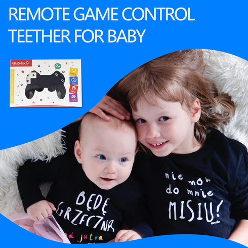 Cool Remote Game Control Teething Toy for Babies 0-6 6-12 Months,Game Controller Teether for Gamer Parents,Baby's First Valentines Day Gifts,Silic...