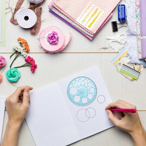 Circle Template Circle Round Stencil Templates for Drawing Professional Circle Ruler Multi Function Drawing Aid Tool Large and Small Size Suit for...