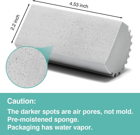 6 Pack Damp Dusting Sponge Duster, Grey Dust Cleaning Sponge, Reusable Household Cleaning Sponge Tool for Blinds, floorboards, fan blades, Vents, ...