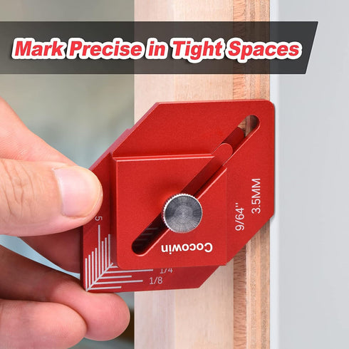 Trim Carpentry Tools Finishing Work Multi-Tool for Measuring and Marking Short Offsets,CNC-Machined...