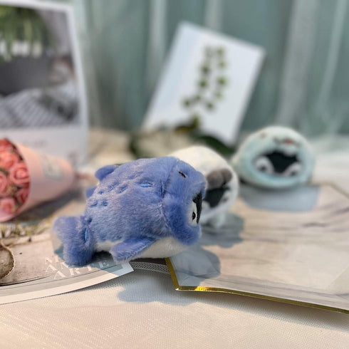 Cute Marine Animal Plush Keychain,Whale Penguin,Cute Keychains Kawaii for Backpacks,Kawaii Animals. (L)...