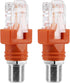 RF to RJ45 Converter Adapter, 2 Pack F Female to RJ45 Male Ethernet Adapter Coaxial Coupler Coax Straight Connector - Orange...