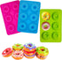 LIHUILAI 3 Pack Silicone Donut Mold - Food Grade Silicone Doughnut Baking Pan, Non-Stick Heat Resistant for 6 Full Size Donuts Cake Biscuit Bagels...